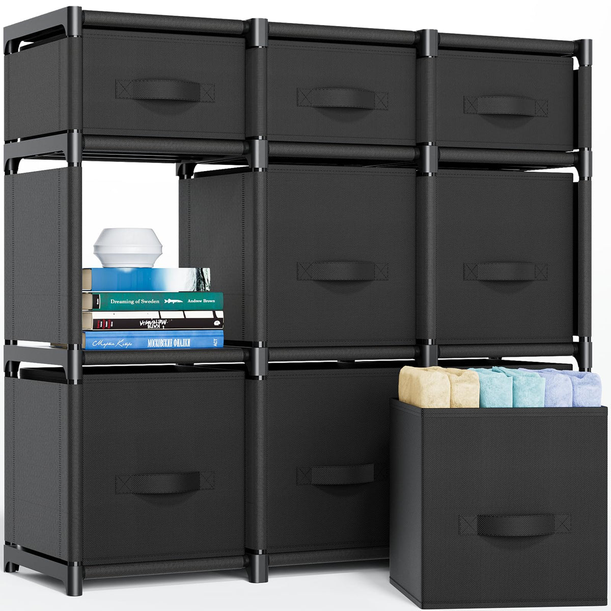 Mavivegue 9-cube storage drawer front view for organized spaces.
