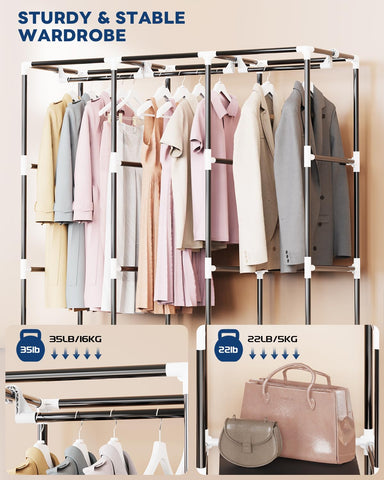 Mavivegue dustproof cover protects clothes from dust when stored.