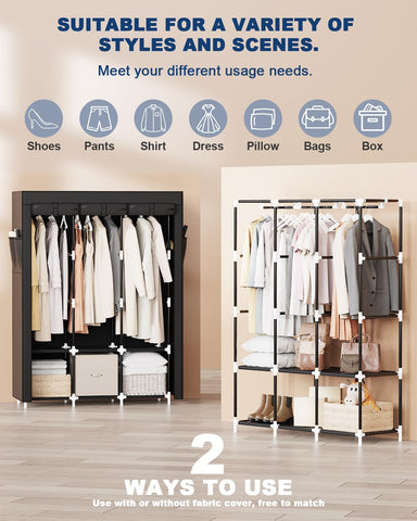 Mavivegue easy-assembly closet with clear instructions, no tools required.