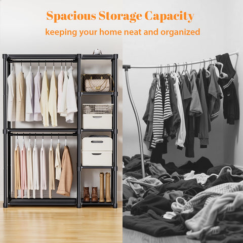 Mavivegue clothing rack stand provides flexible storage in any space