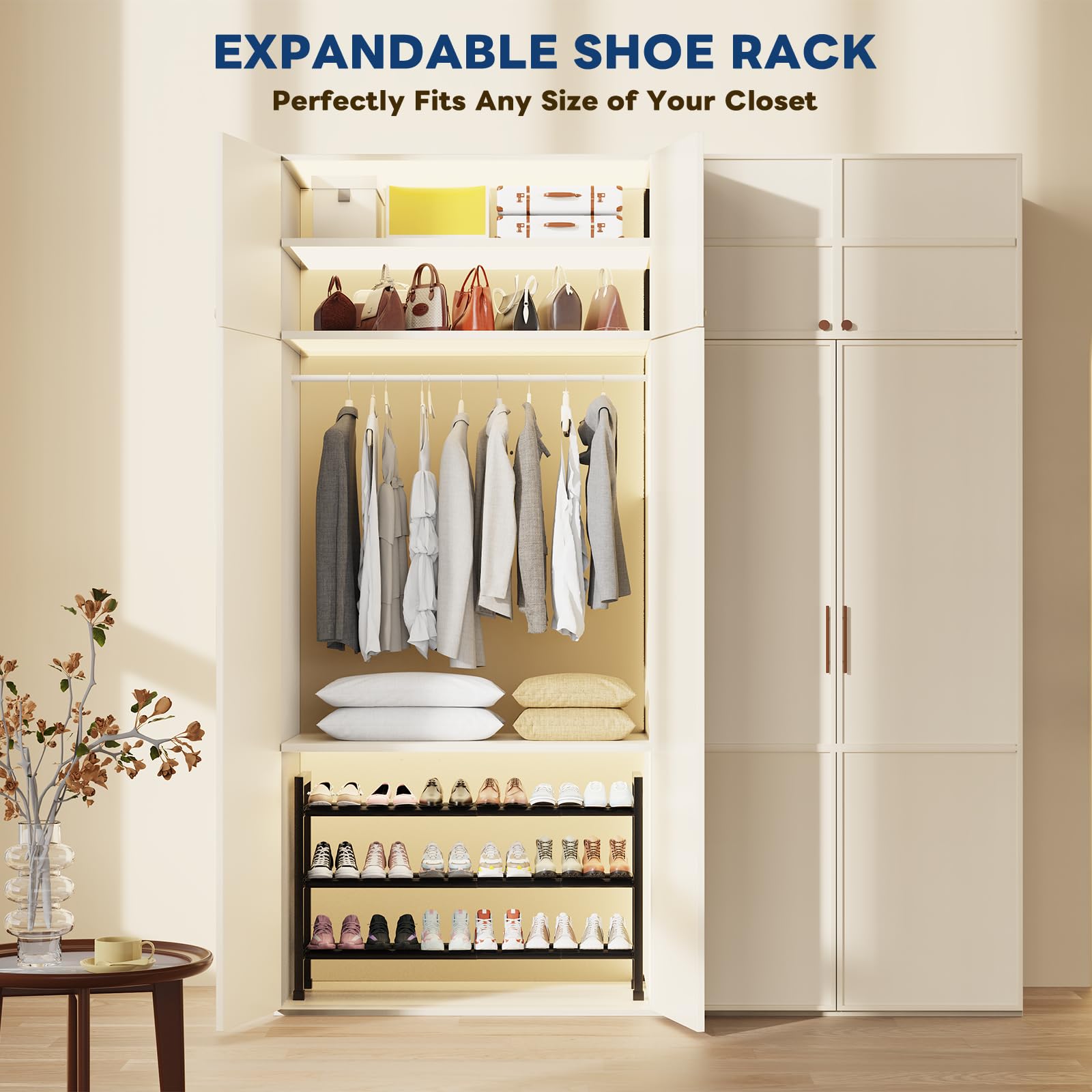Mavivegue easy-assembly shoe organizer quick to set up