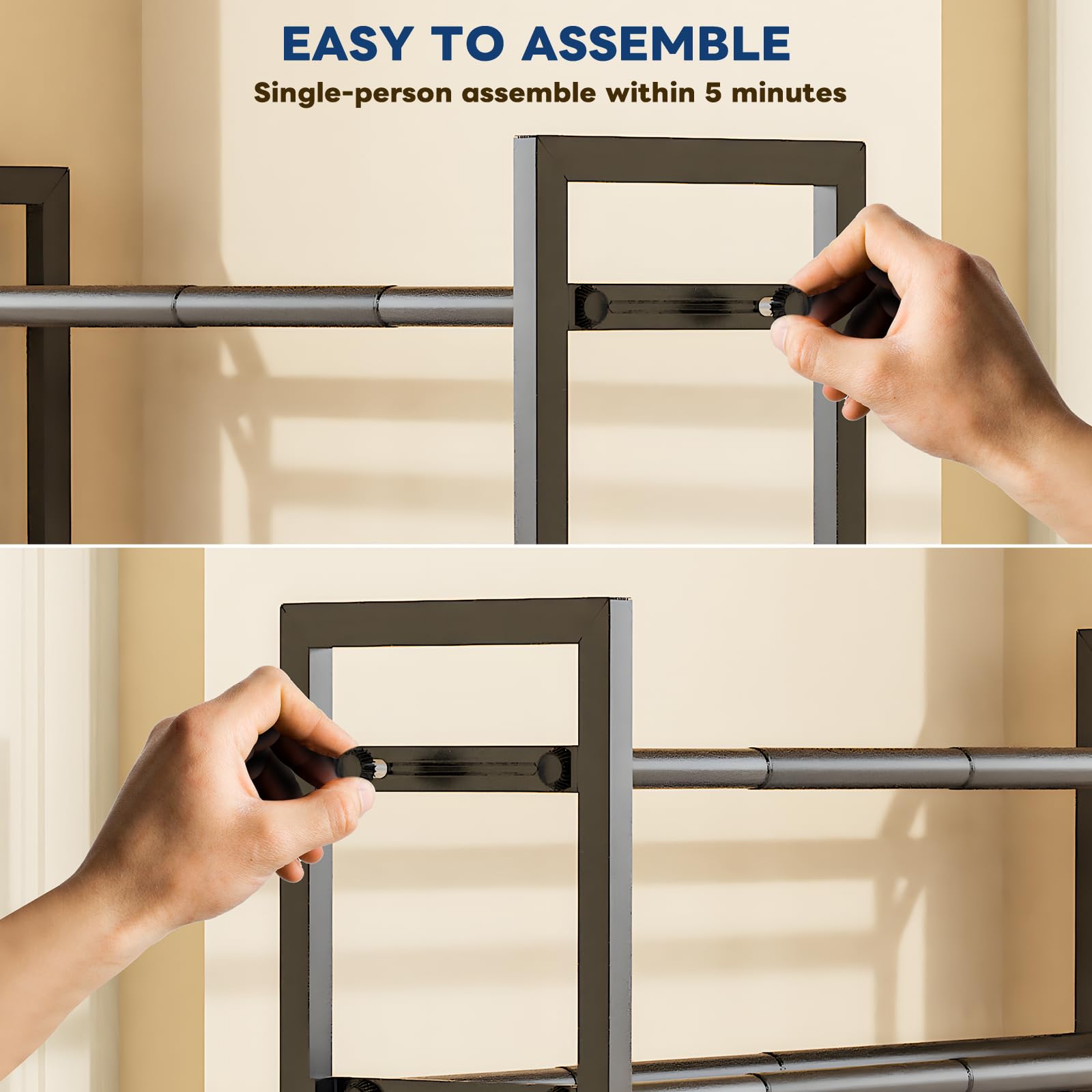 Mavivegue lightweight shoe rack is easy to move for hallway setups