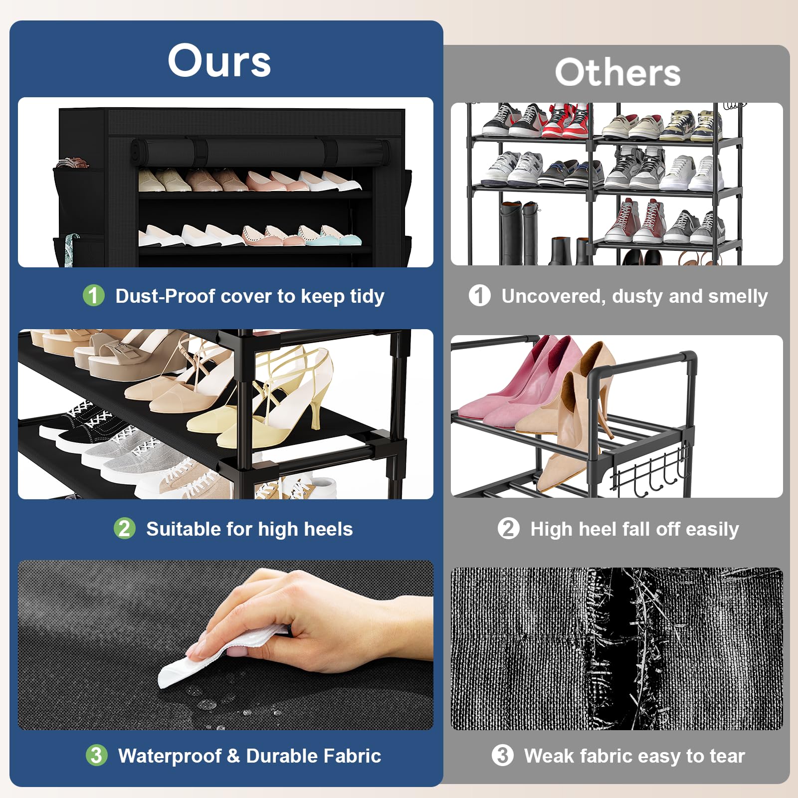 Mavivegue vertical storage saves floor space in closets, hallways, and dorms.