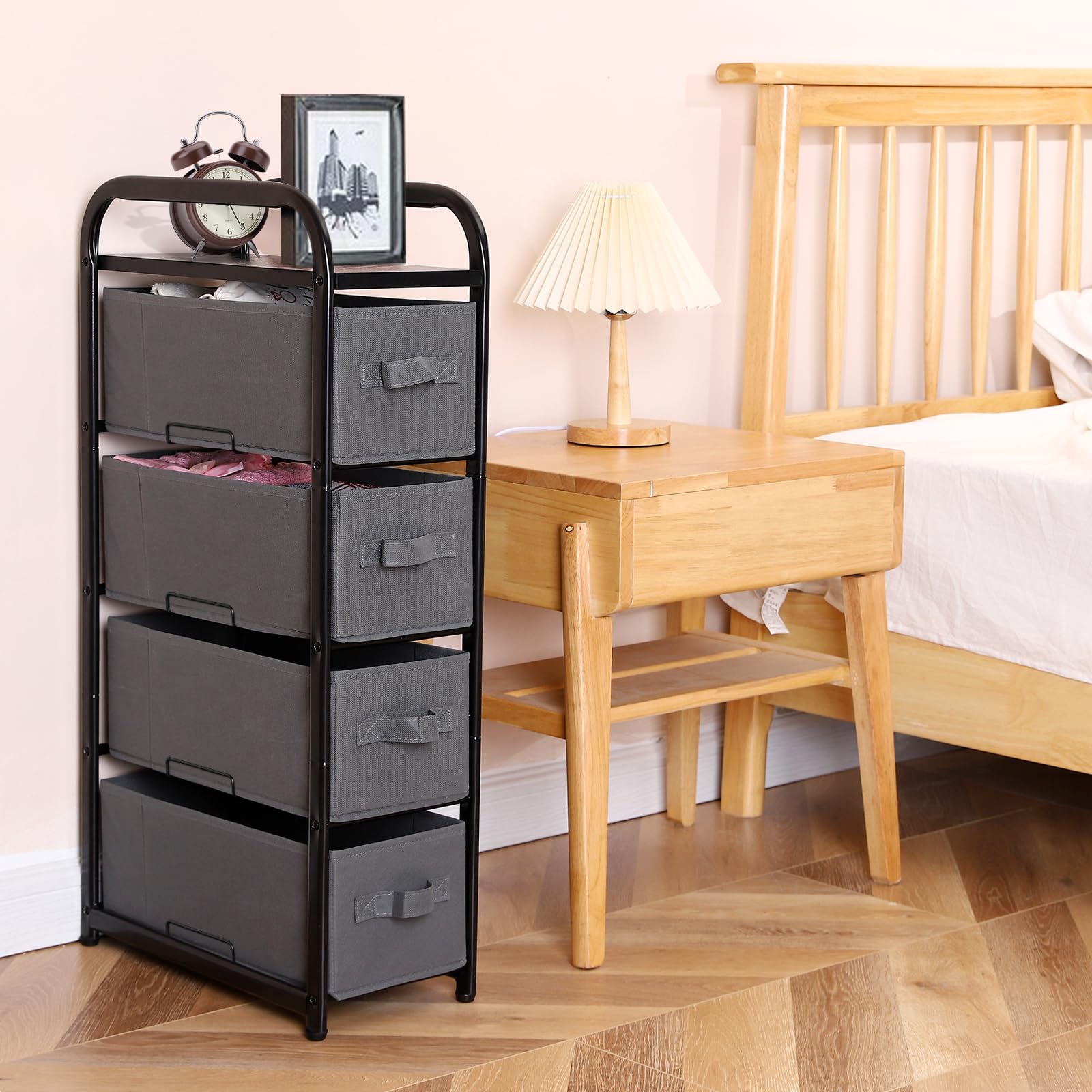 MAX Houser in bedroom environment, adding clutter-free storage