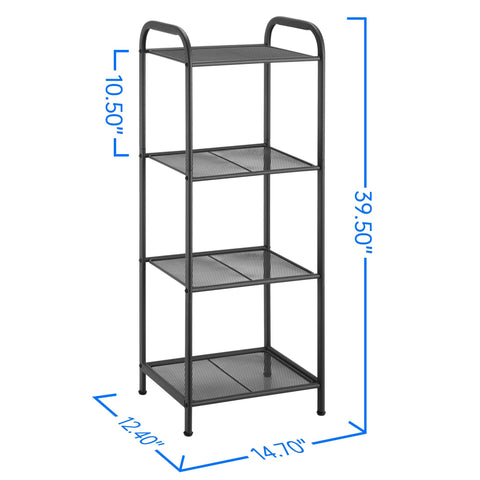 MAX Houser adjustable-height shelves for flexible tall items and art pieces.