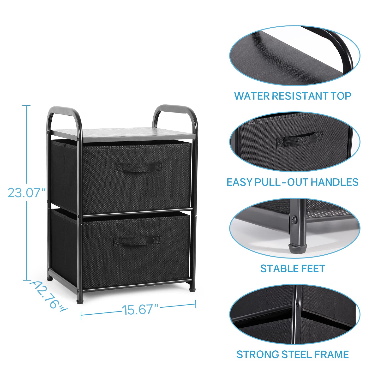 MAX Houser dresser showing sturdy metal frame for daily use