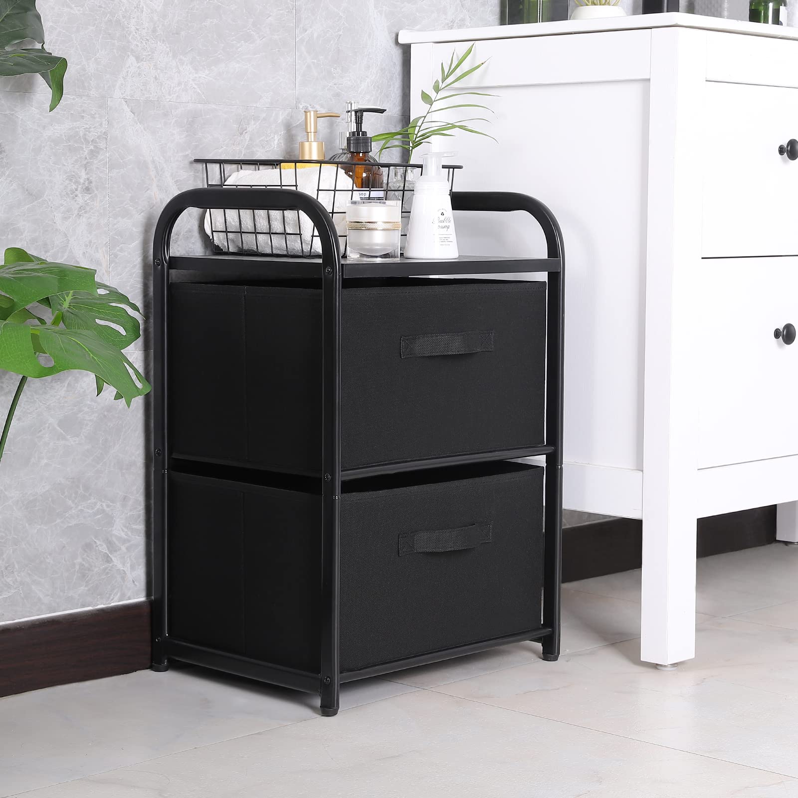 MAX Houser dresser fabric drawers are removable for reconfiguration