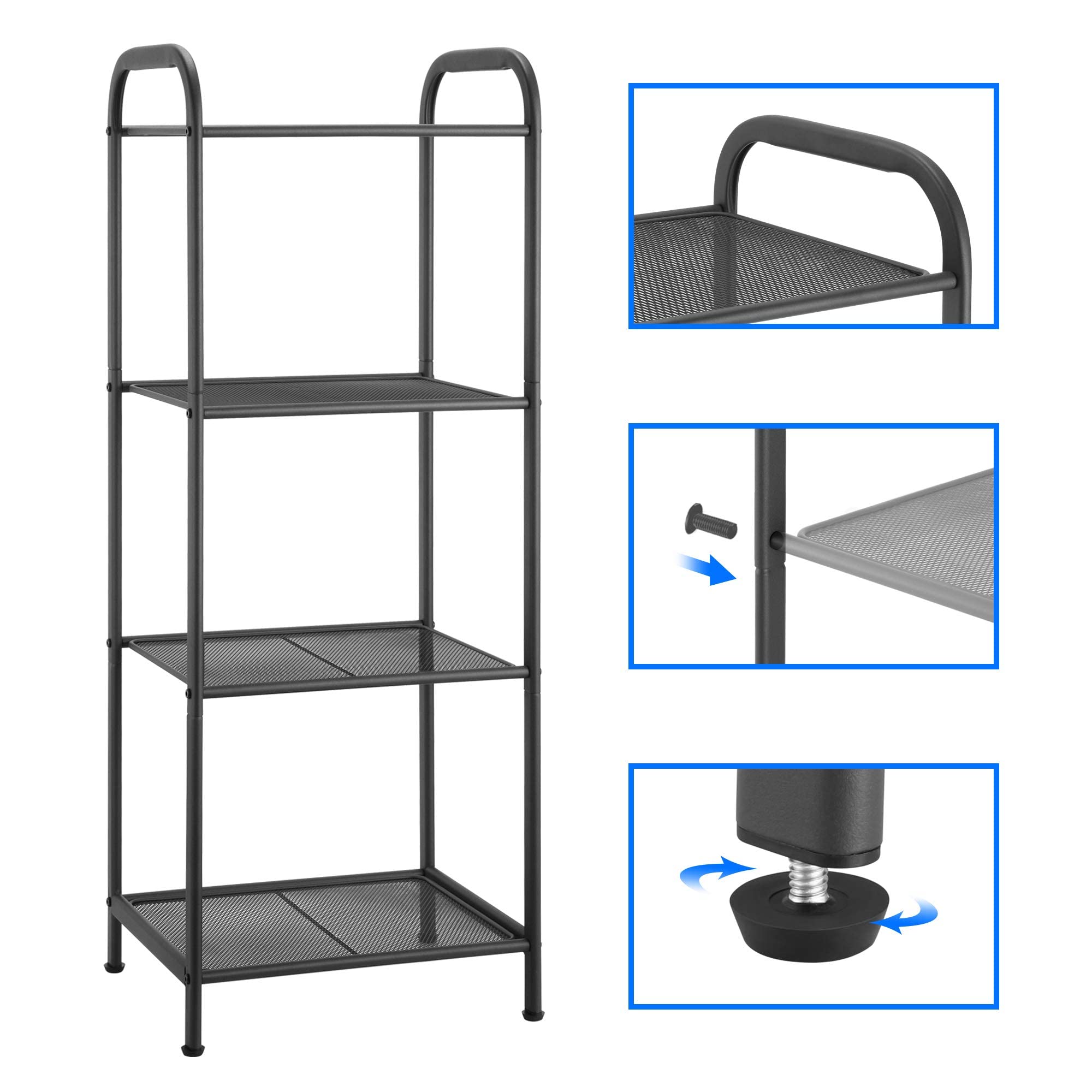 MAX Houser non-slip feet protect floors while stabilizing the rack.