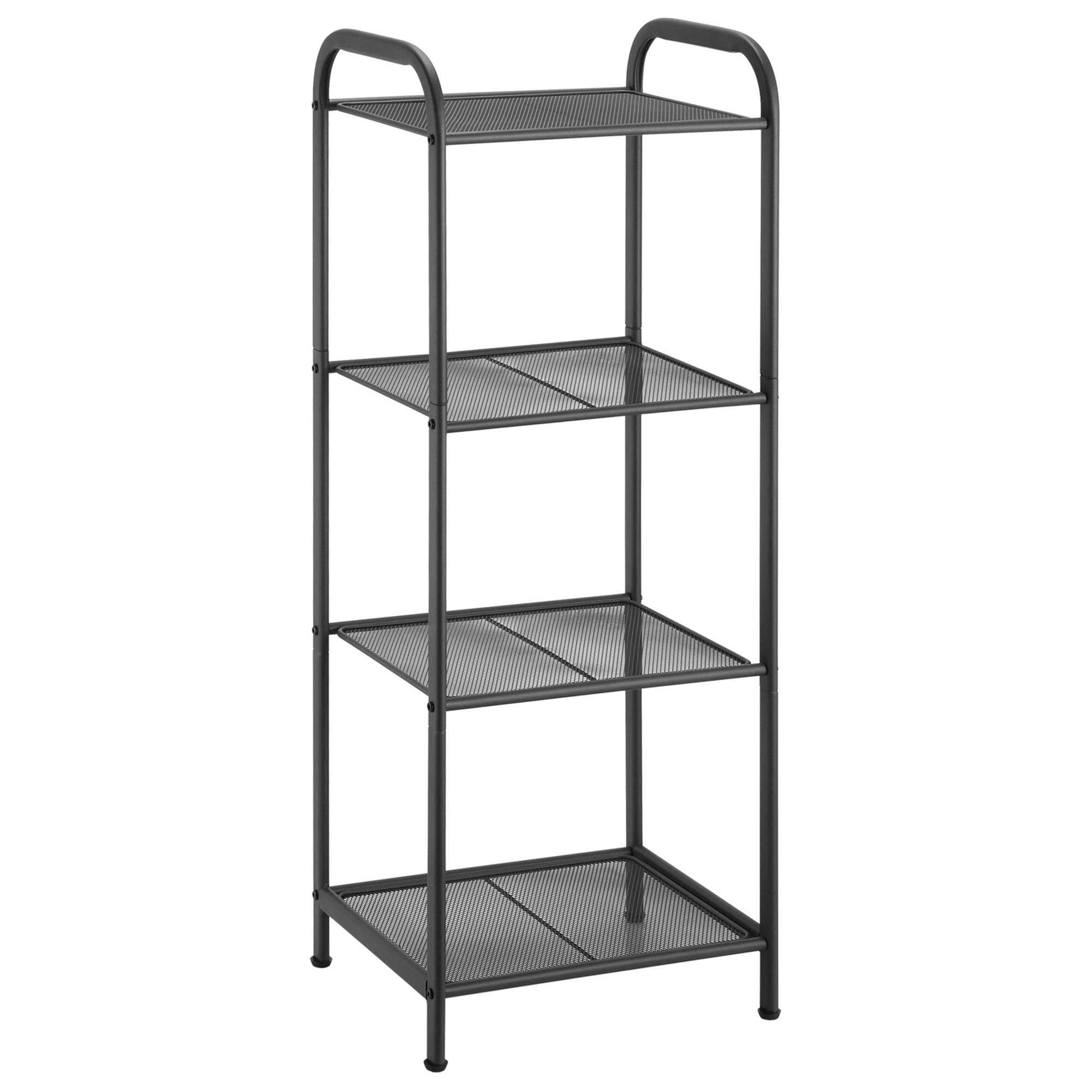 MAX Houser 4-tier storage rack with adjustable height for plants and decor.