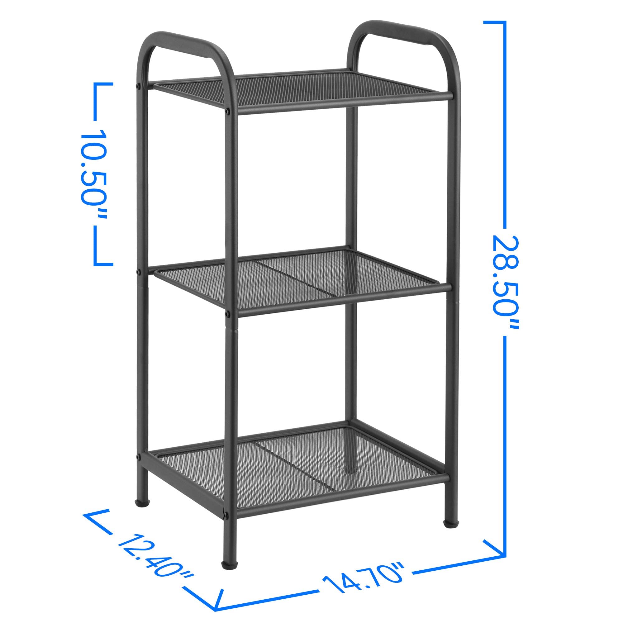 MAX Houser extendable plant stand side view demonstrating adjustable shelves