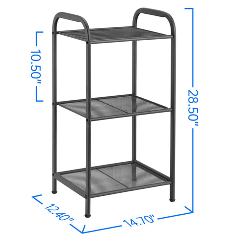 MAX Houser extendable plant stand side view demonstrating adjustable shelves