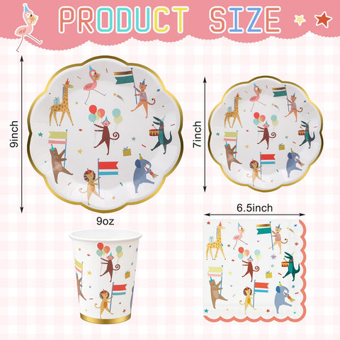 Maxdot Animal Parade 7-inch plates for kid-friendly portions and smiles