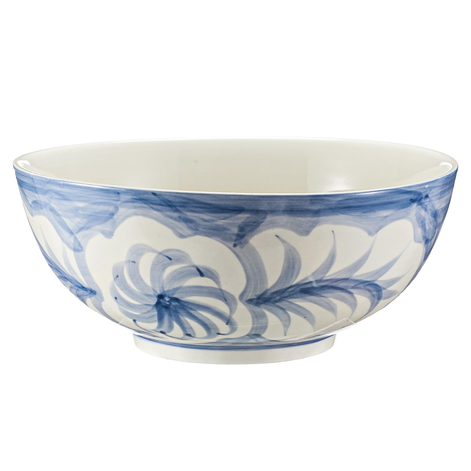 Maxdot blue-and-white hand-painted floral bowl as an elegant centerpiece