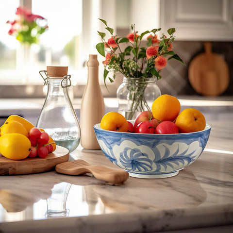Maxdot large-capacity ceramic bowl for cereals and salads