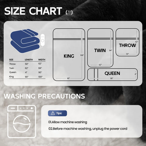 MAXEVE machine washable blanket allows easy care after unplugging the controller