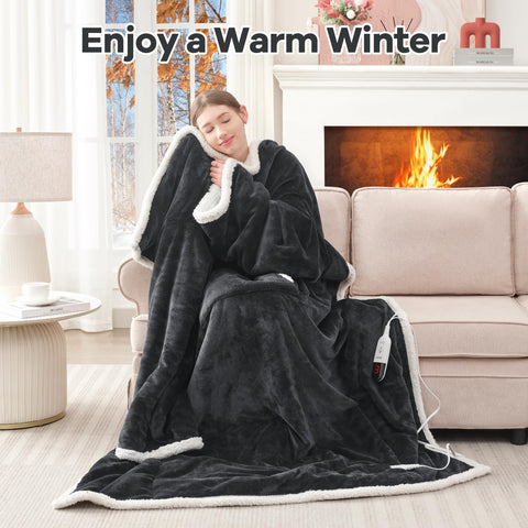 MAXEVE soft flannel exterior with sherpa inside for plush warmth.