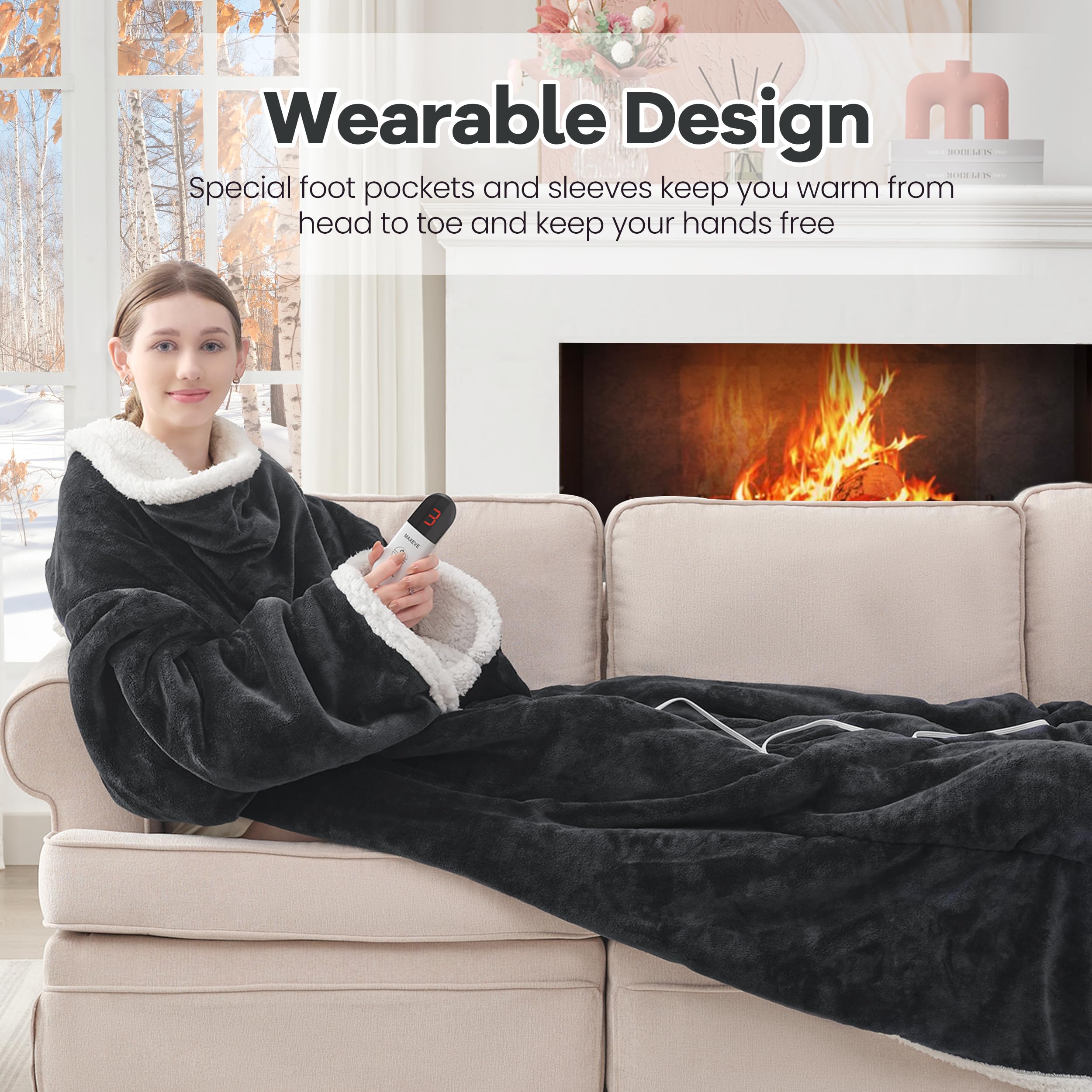 MAXEVE throw blanket sized 50x70 inches for versatile cozy comfort.