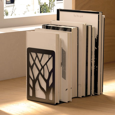 MaxGear 7-inch large bookends keep heavy stacks neatly in place.
