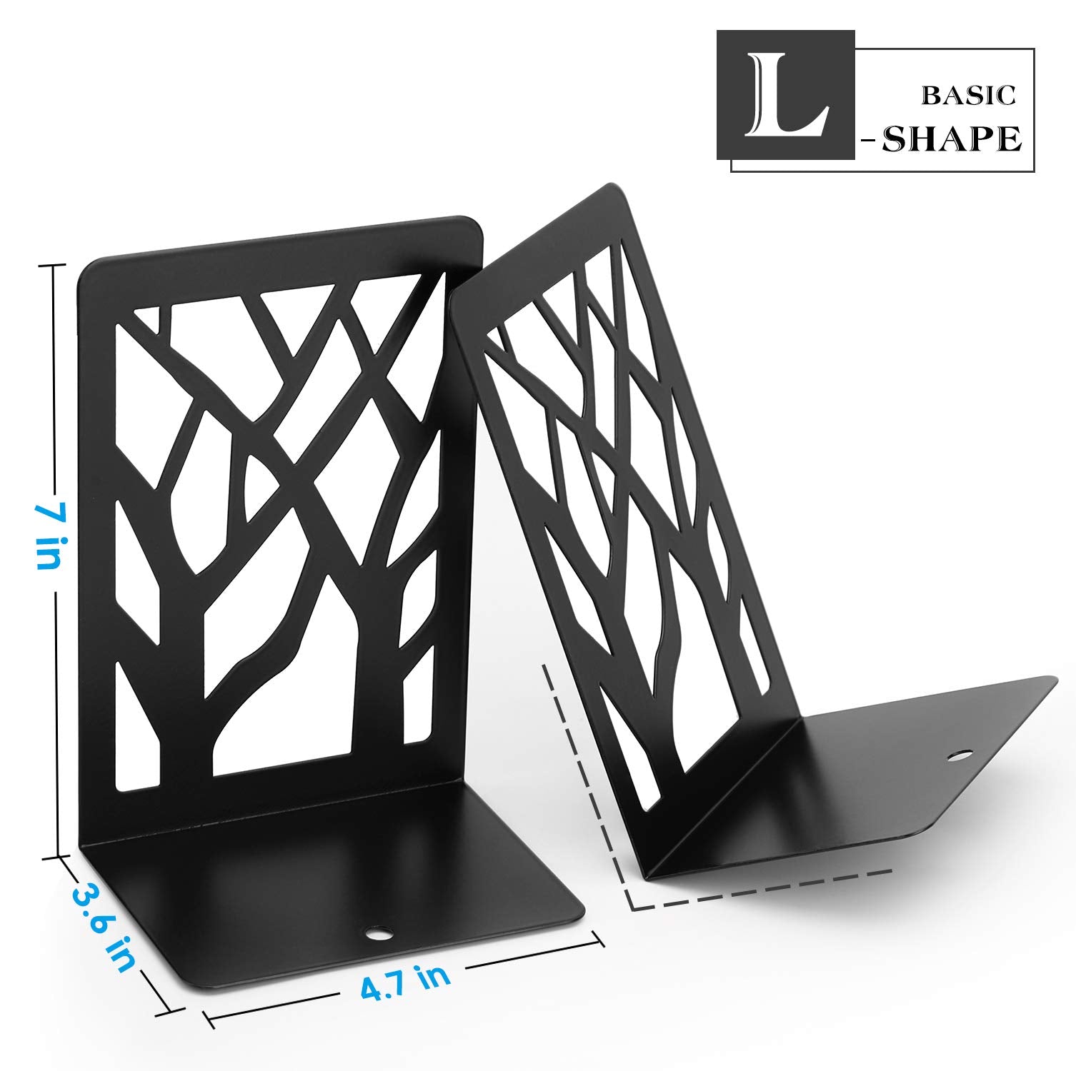 MaxGear bookends help organize books and media on any shelf.
