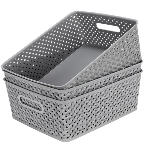 MaxGear 3-pack organization bins for tidy shelves and drawers