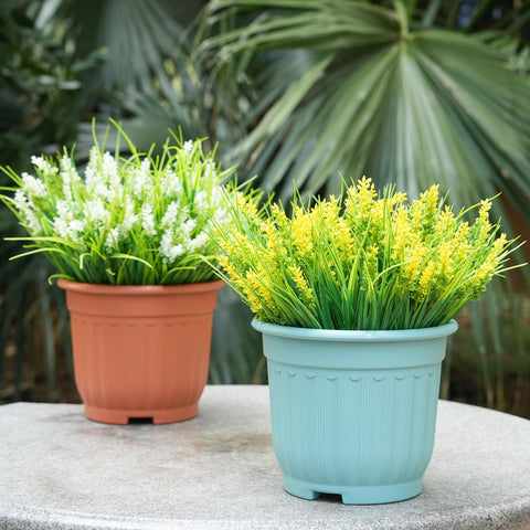 Displayed lavender heads show durable, weatherproof materials with minimal upkeep.