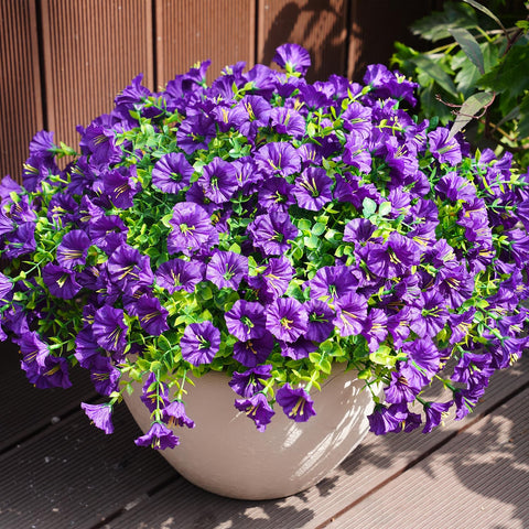 Maxkes artificial petunia outdoor bundles for porch with low maintenance.