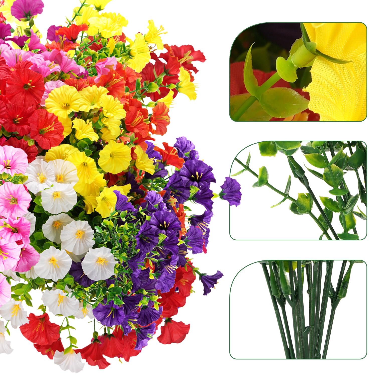maxkes realistic silk morning glory blooms brighten outdoor planters