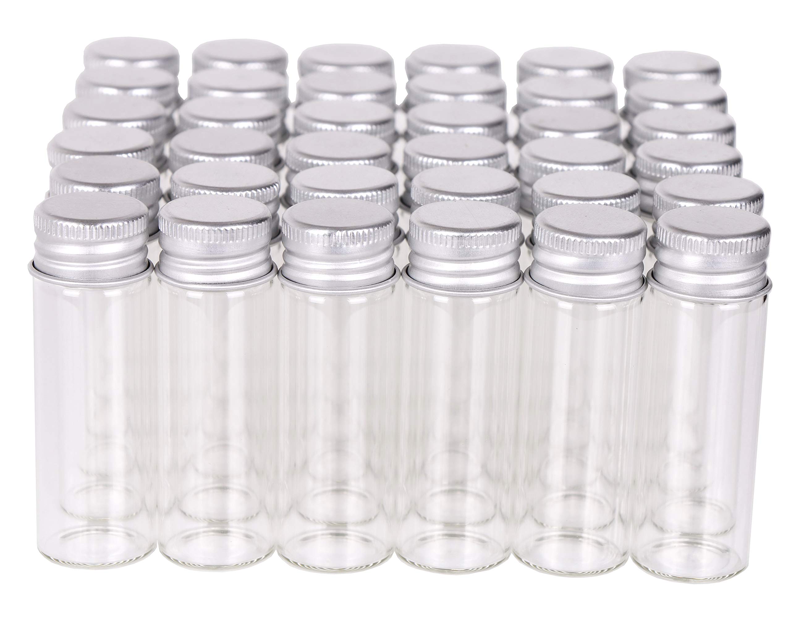 MaxMau 100 tiny glass bottles with 15ml capacity for crafts.