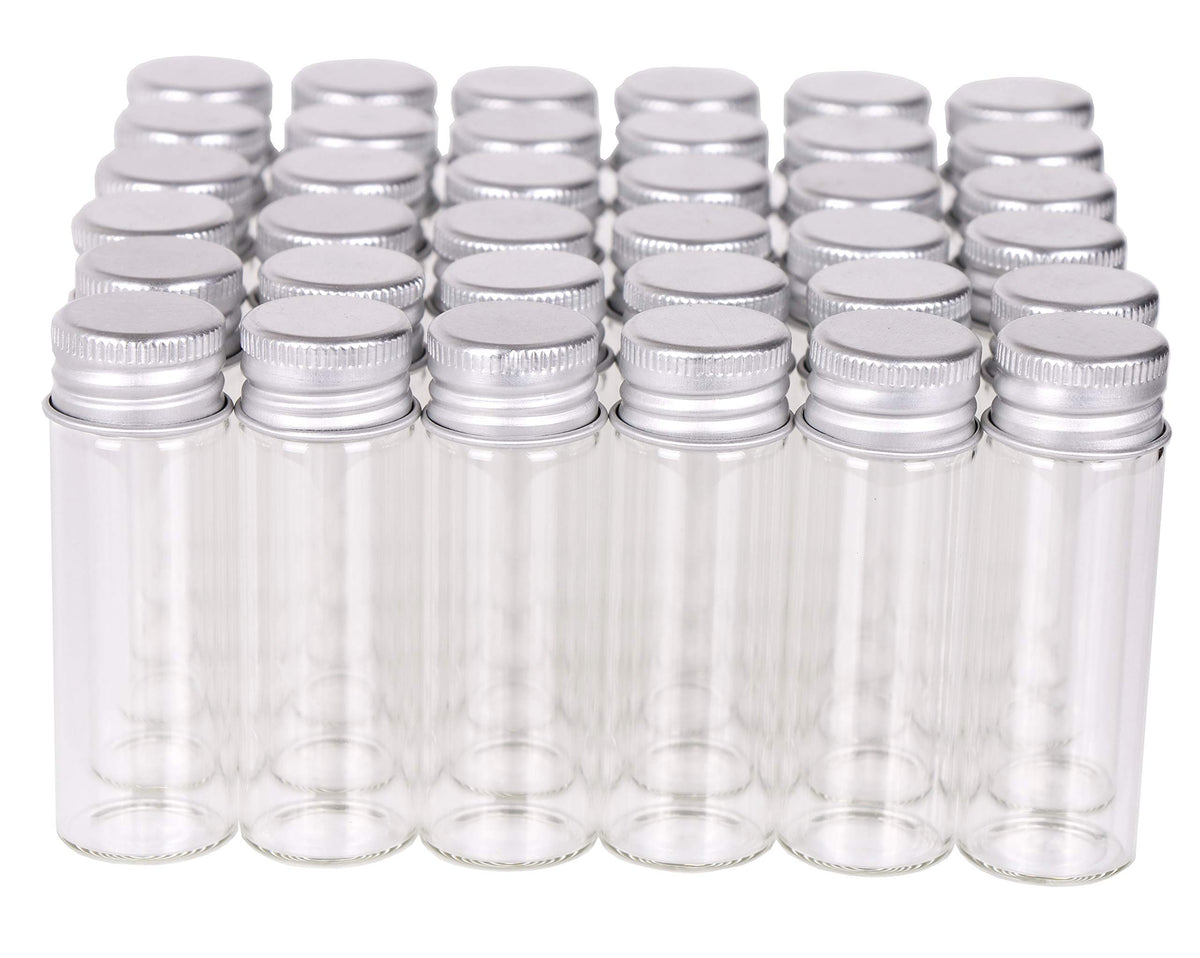 MaxMau 100 tiny glass bottles with 15ml capacity for crafts.