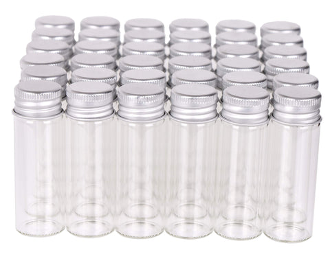 MaxMau 100 tiny glass bottles with 15ml capacity for crafts.
