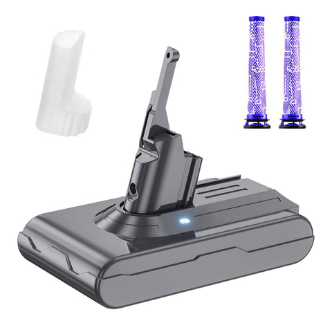 Maxofpowr Dyson V8 7000mAh battery pack for extended cleaning