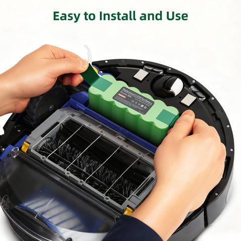 Maxofpowr Roomba 6800mAh battery pack assembly shows secure housing