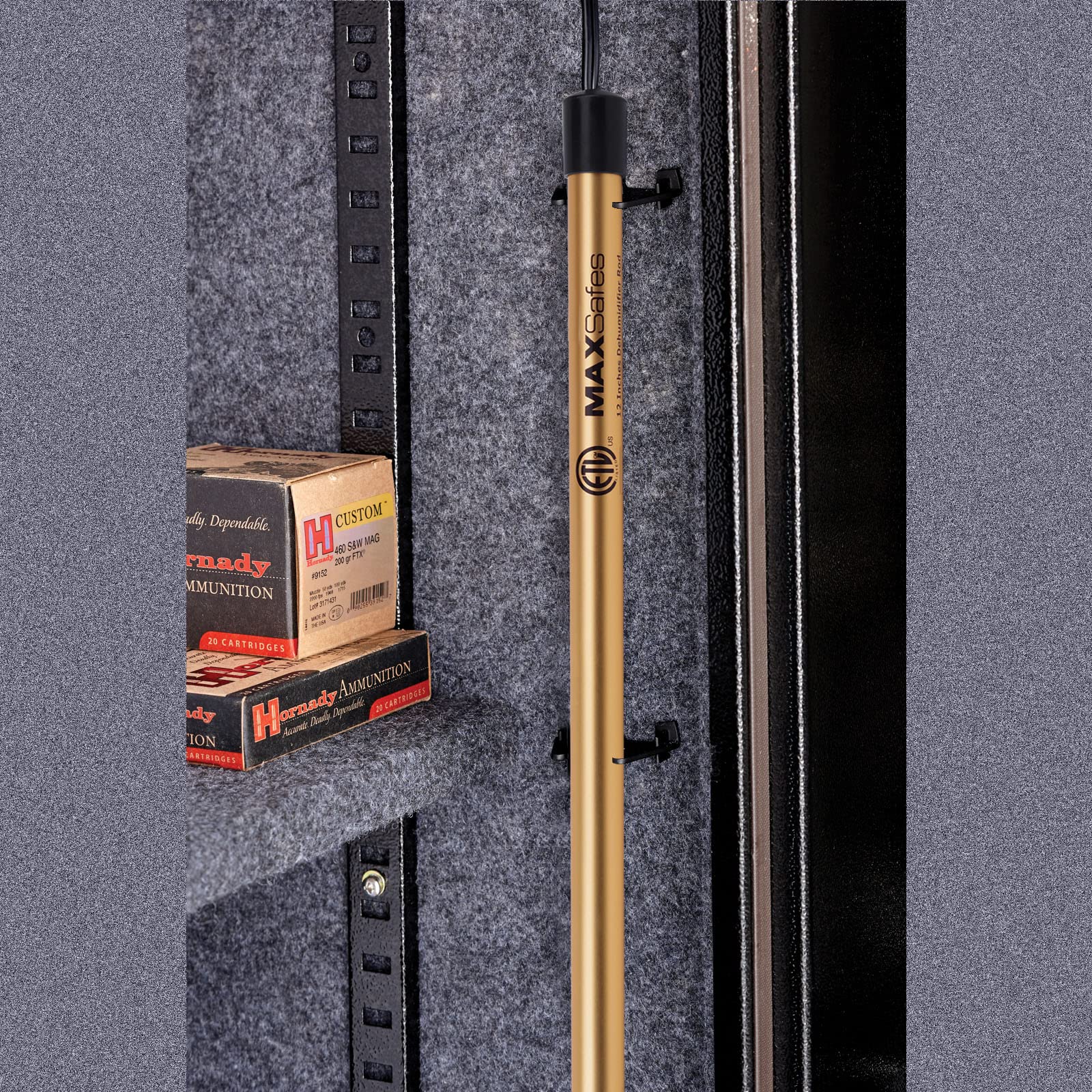 MAXSafes condensation elimination helps keep safes dry and organized.