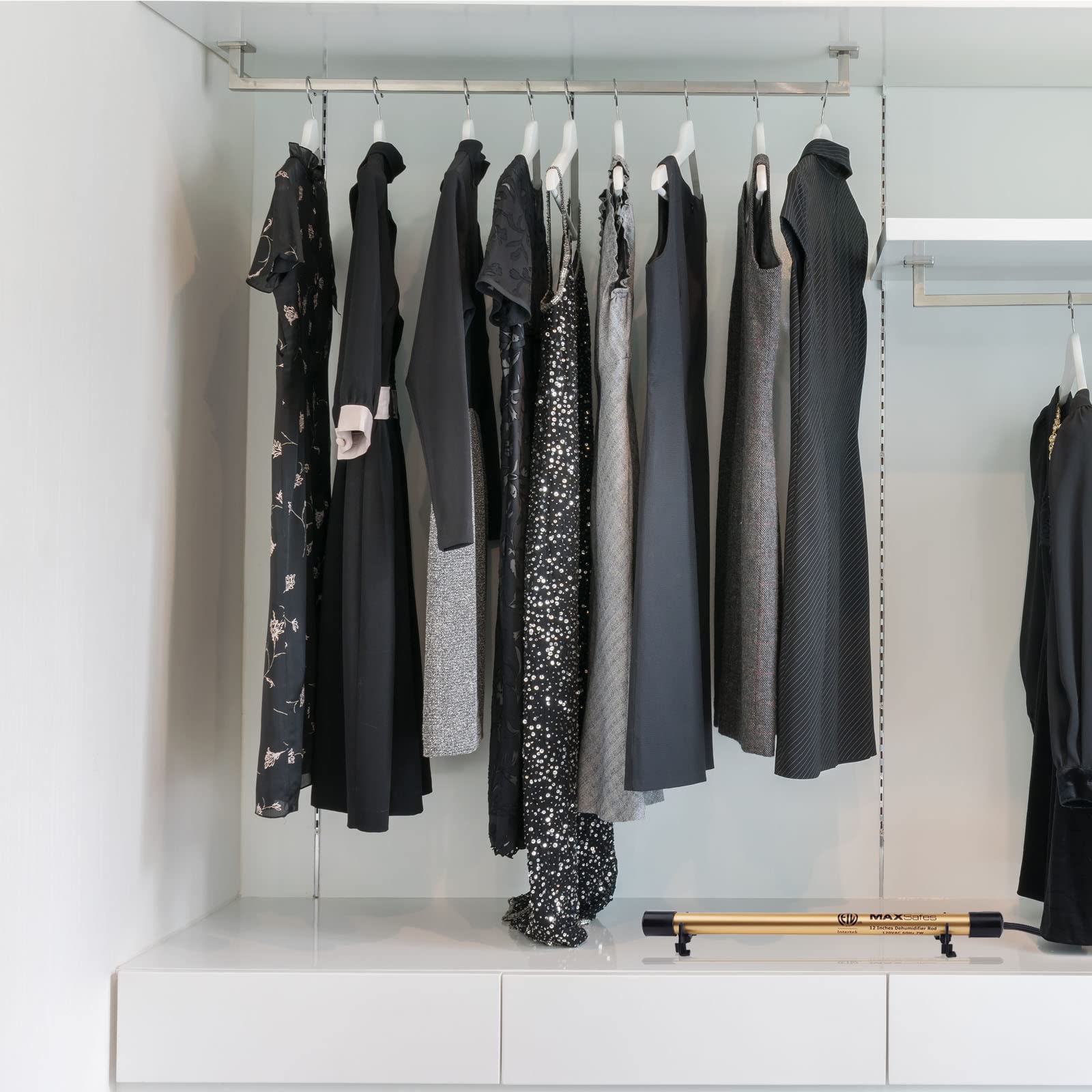 MAXSafes ETL-approved dehumidifier rod ensures safe use in cabinets and safes.