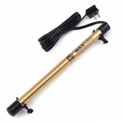 MAXSafes gun safe dehumidifier rod 12in reduces humidity in gun safes for better equipment protection.