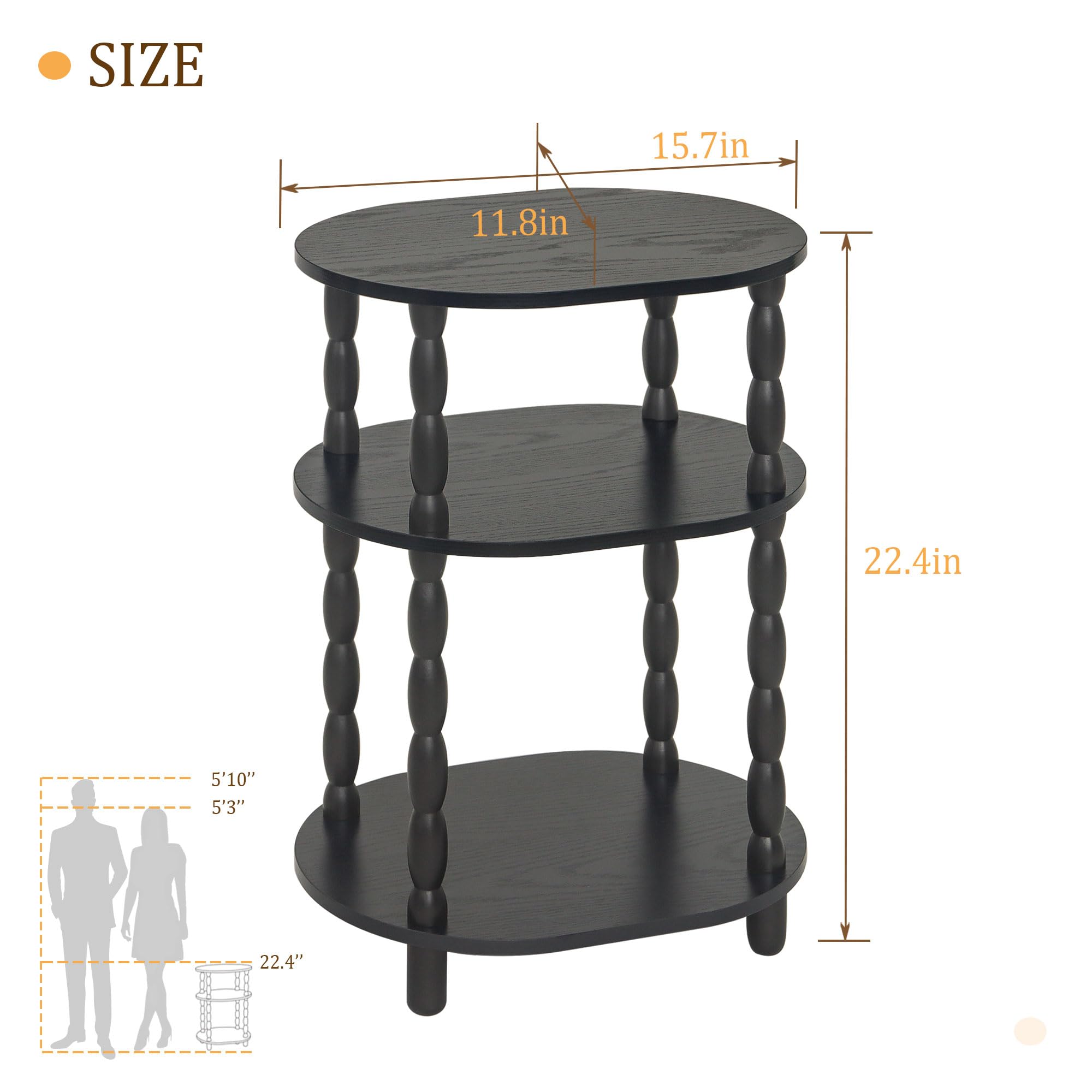 MaxSmeo black table with wood legs adds durability and retro warmth.