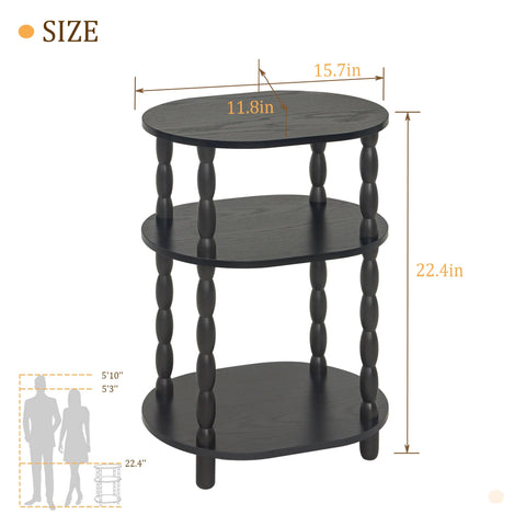MaxSmeo black table with wood legs adds durability and retro warmth.