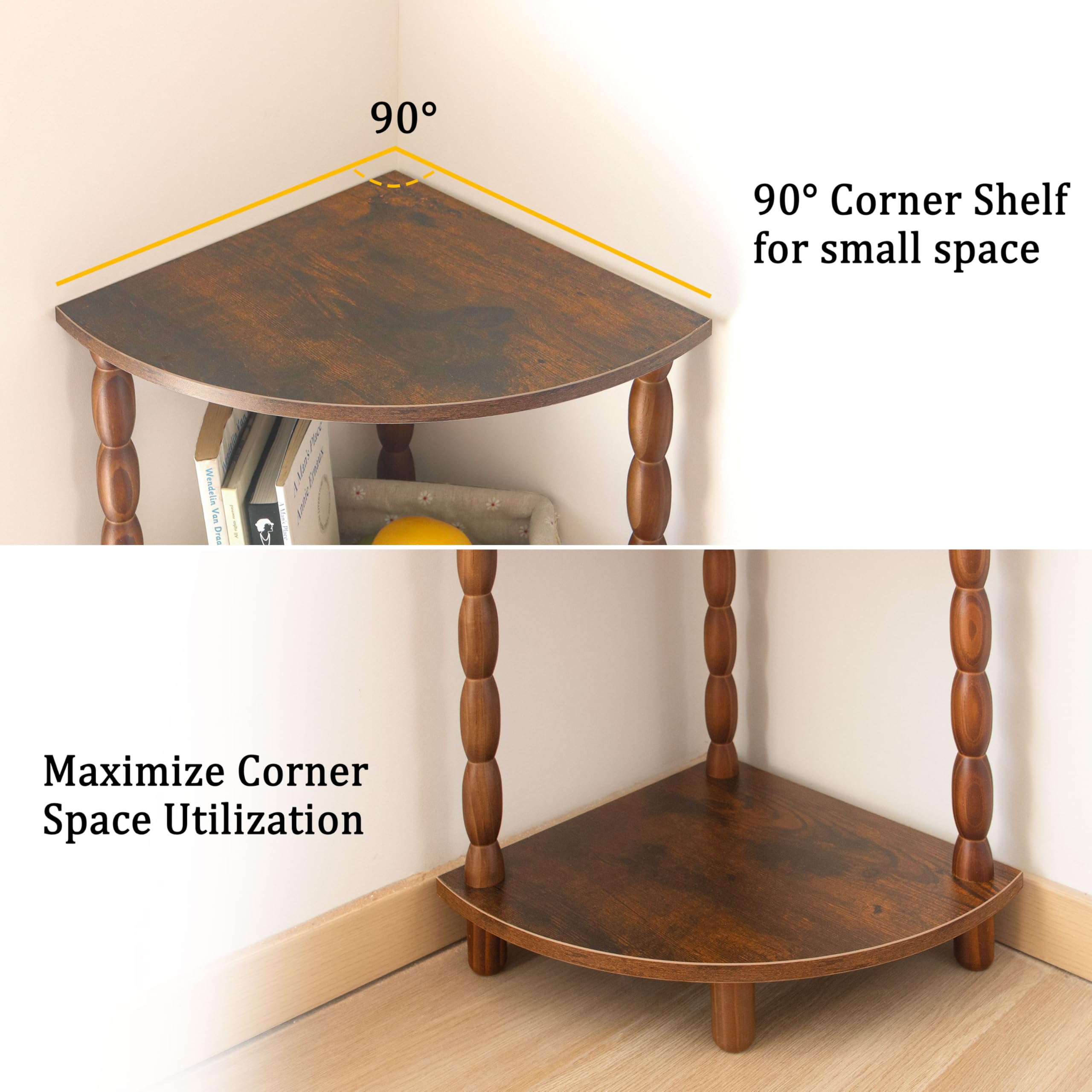MaxSmeo Corner Shelf assembly in minutes without tools required