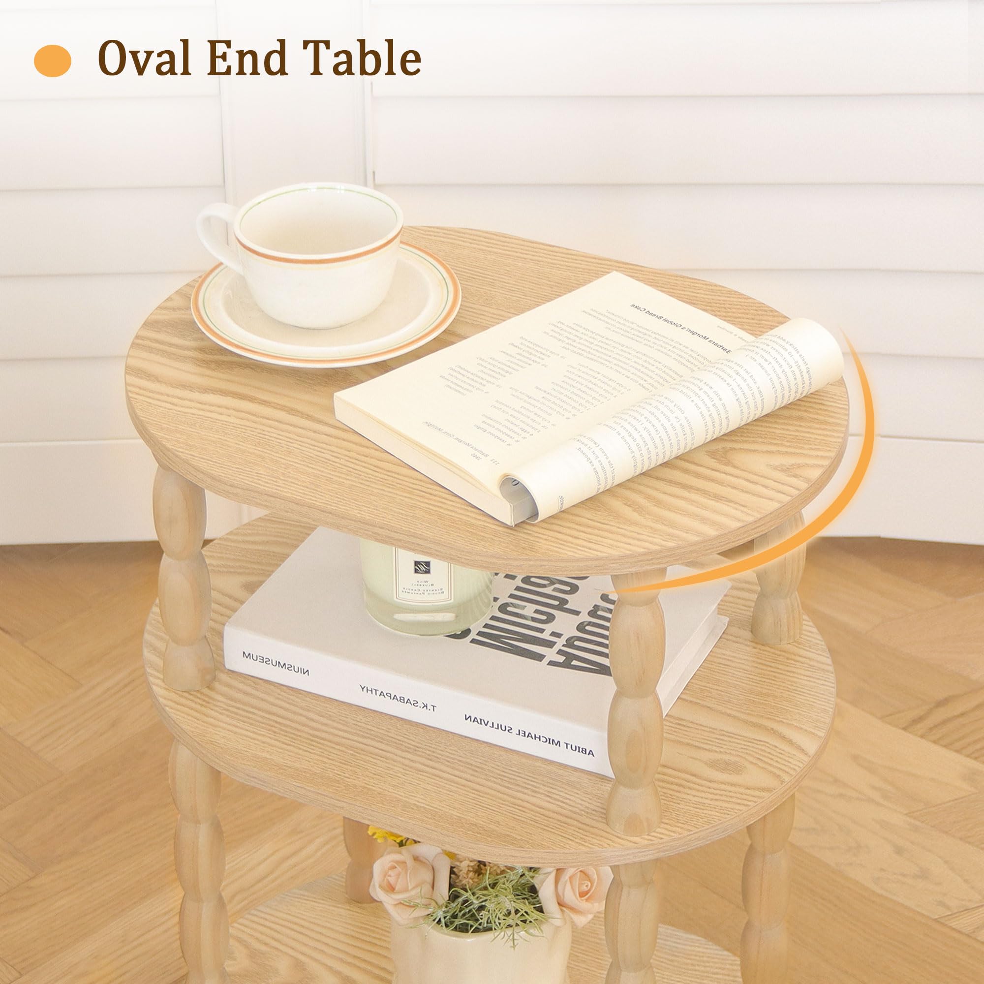 MaxSmeo End Table rounded edges reduce bumps and enhance safety