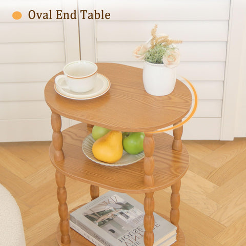 MaxSmeo end table features sturdy wood legs for stability