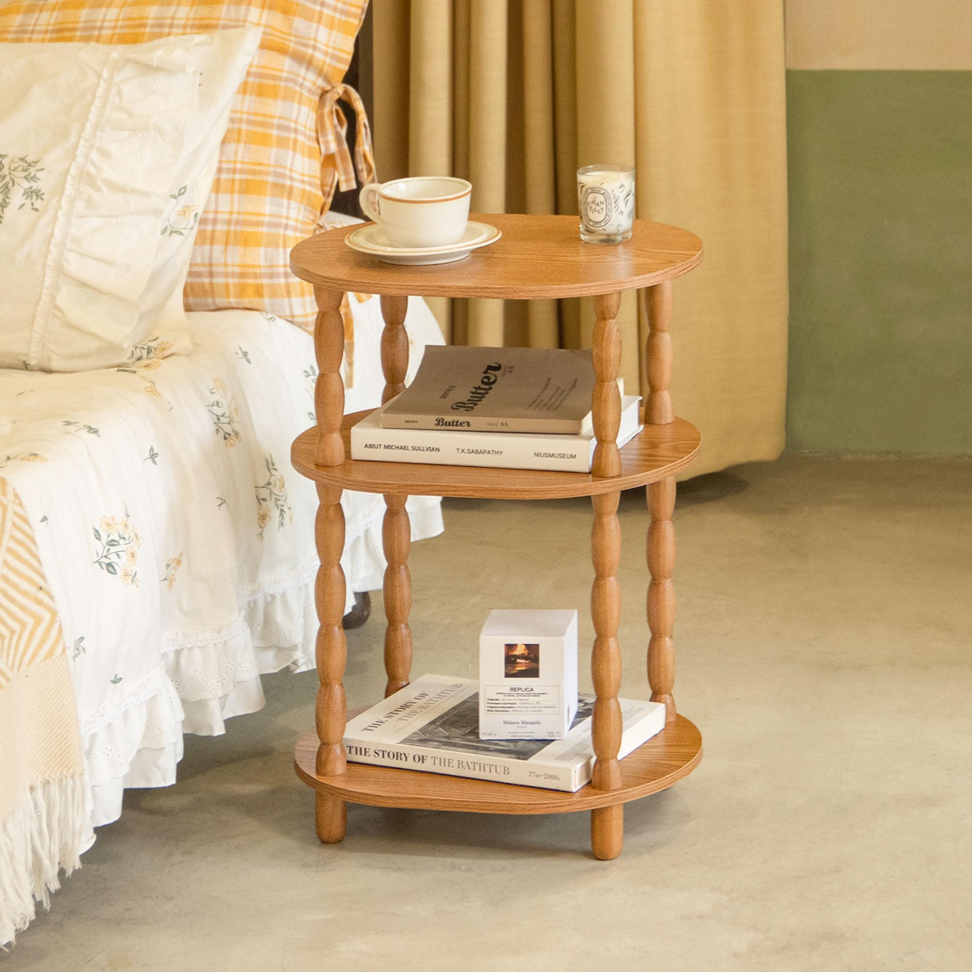 MaxSmeo end table with MDF, water-resistant finish resists spills