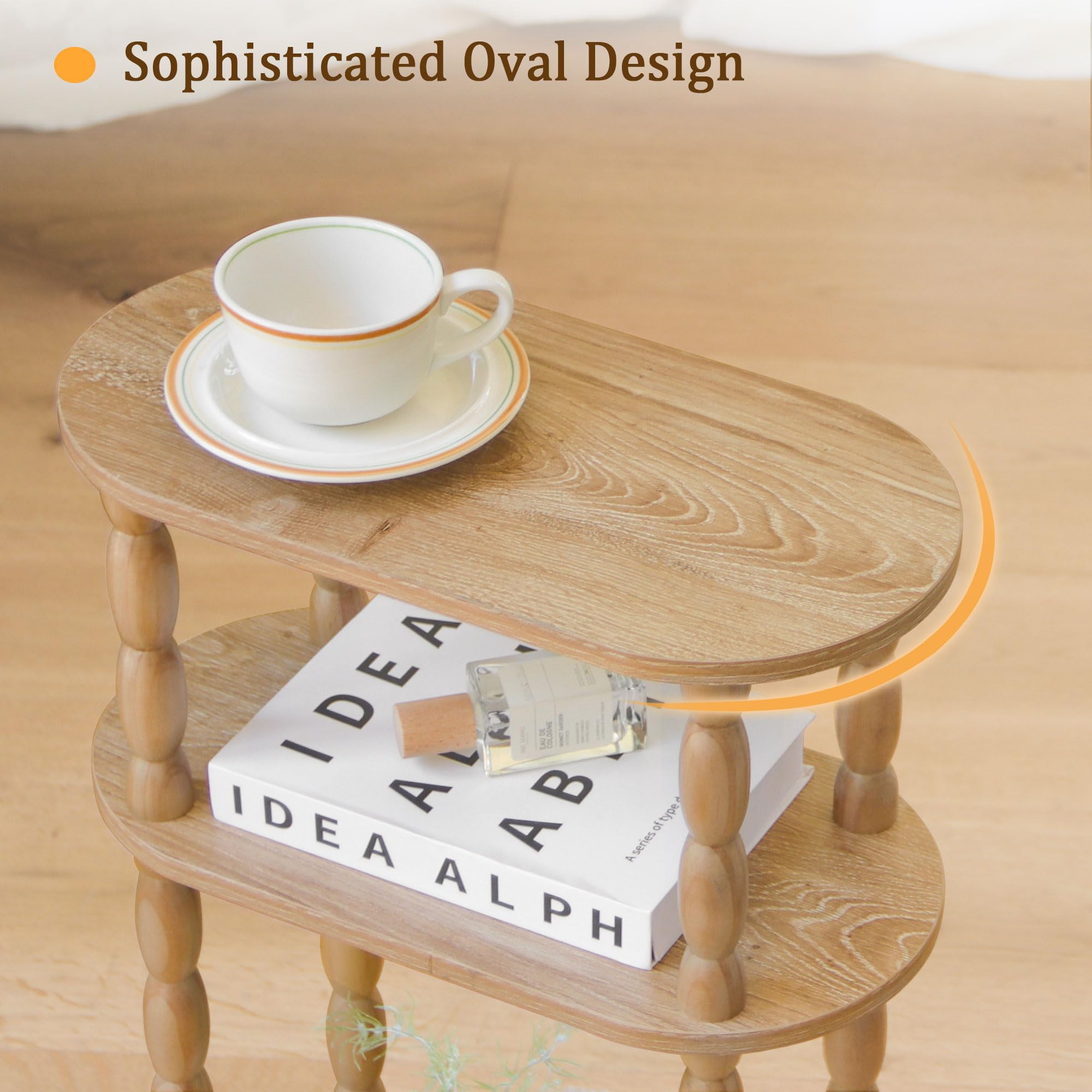 MaxSmeo bedside-friendly design fits tight gaps between bed and wall for night essentials.