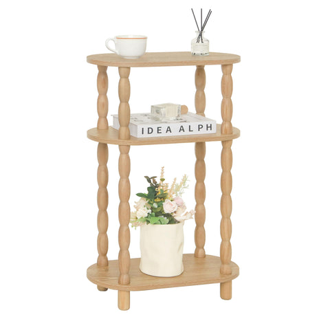 MaxSmeo narrow side table with oval top, ideal for compact spaces beside the sofa, and easy access.