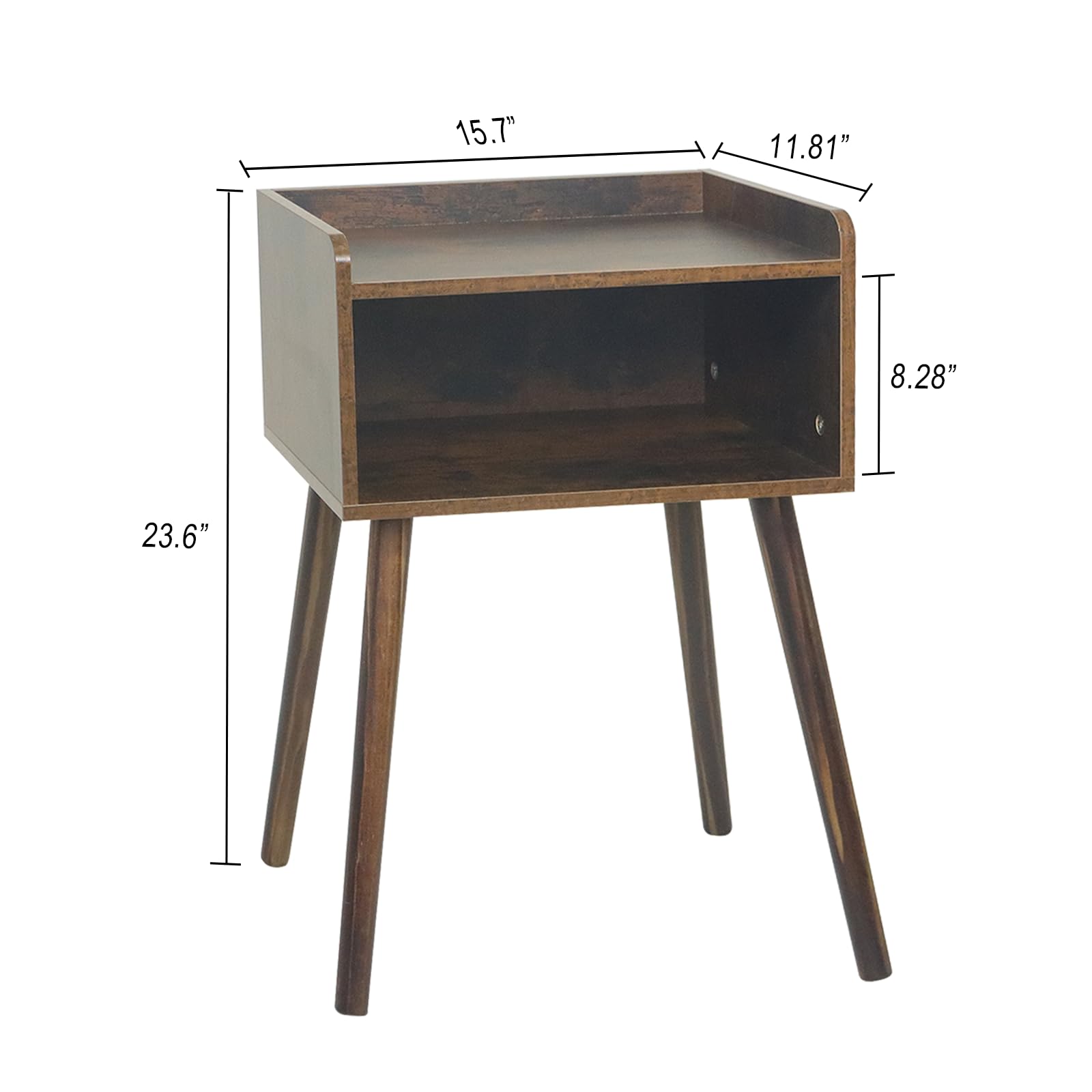MaxSmeo nightstand compact dimensions fit small spaces.