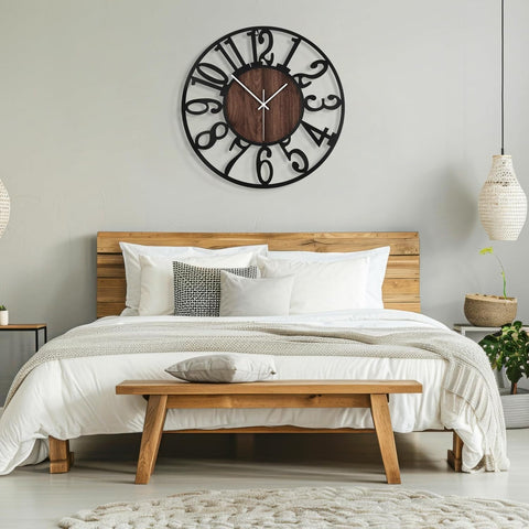 Maxstar versatile indoor-outdoor-ready clock for patios and indoor walls.