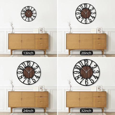 Maxstar round wall clock with bold Arabic numerals for quick time reads