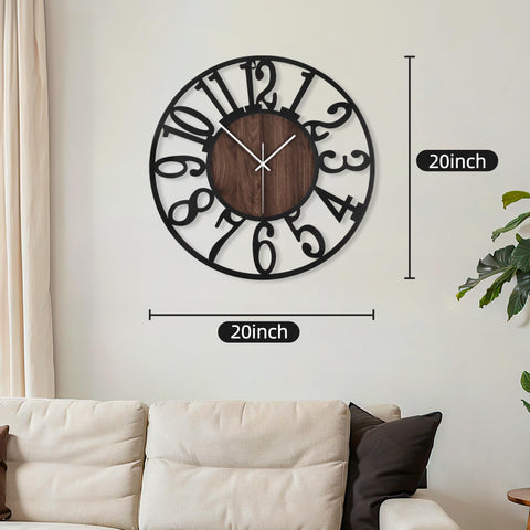 Maxstar round wall clock numerals detail highlights bold Arabic numbers for quick time checks.