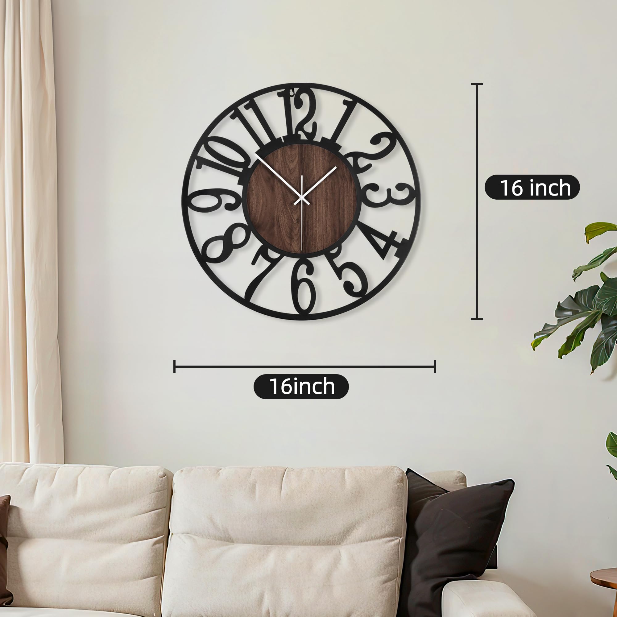 Maxstar round wall clock with silent movement for quiet spaces