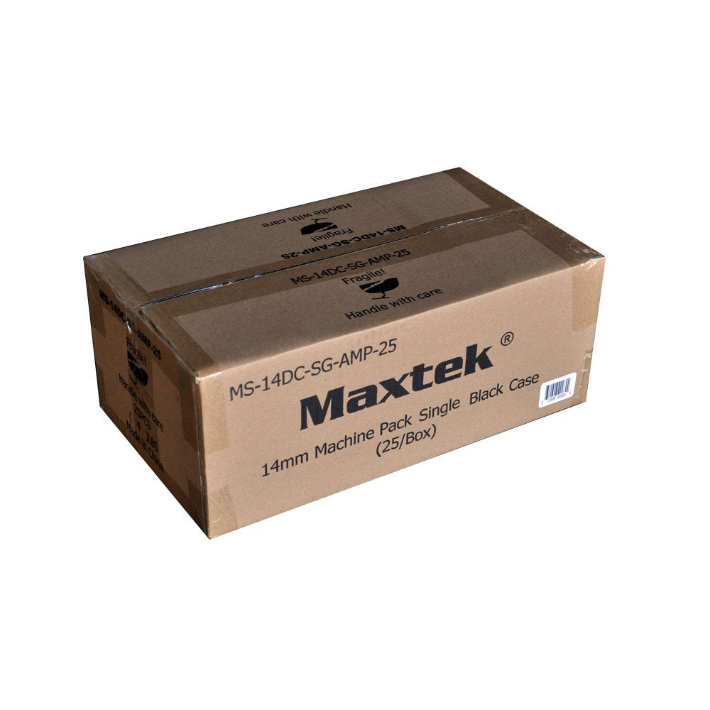 Maxtek black DVD case with clear outer sleeve edges for display