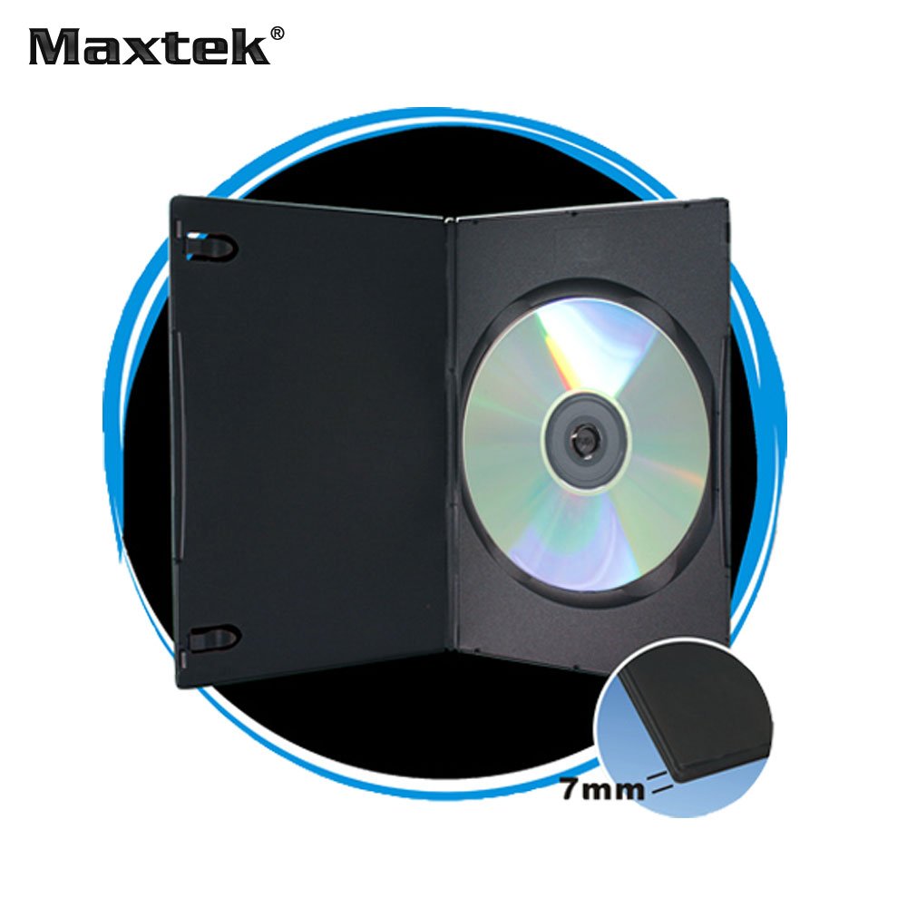 Maxtek DVD case with transparent outer film showing inlay insert clearly.